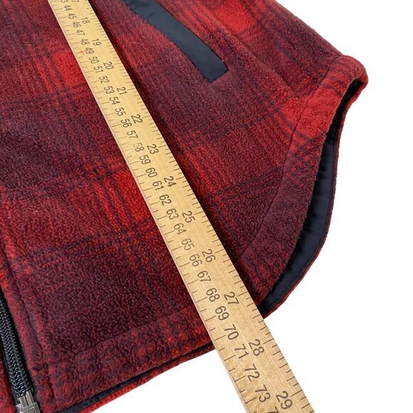 Columbia Mens Red & Black Plaid Sherpa Lined Fleece Jacket‎ Size M - Picture 9 of 9